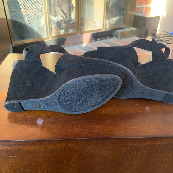 Black Suede Wedges ❣️ NWOT - Picture 2 of 5